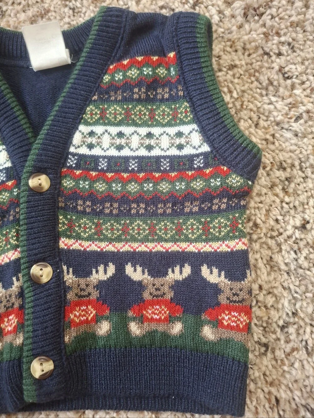 Kids Reindeer Knit Vest